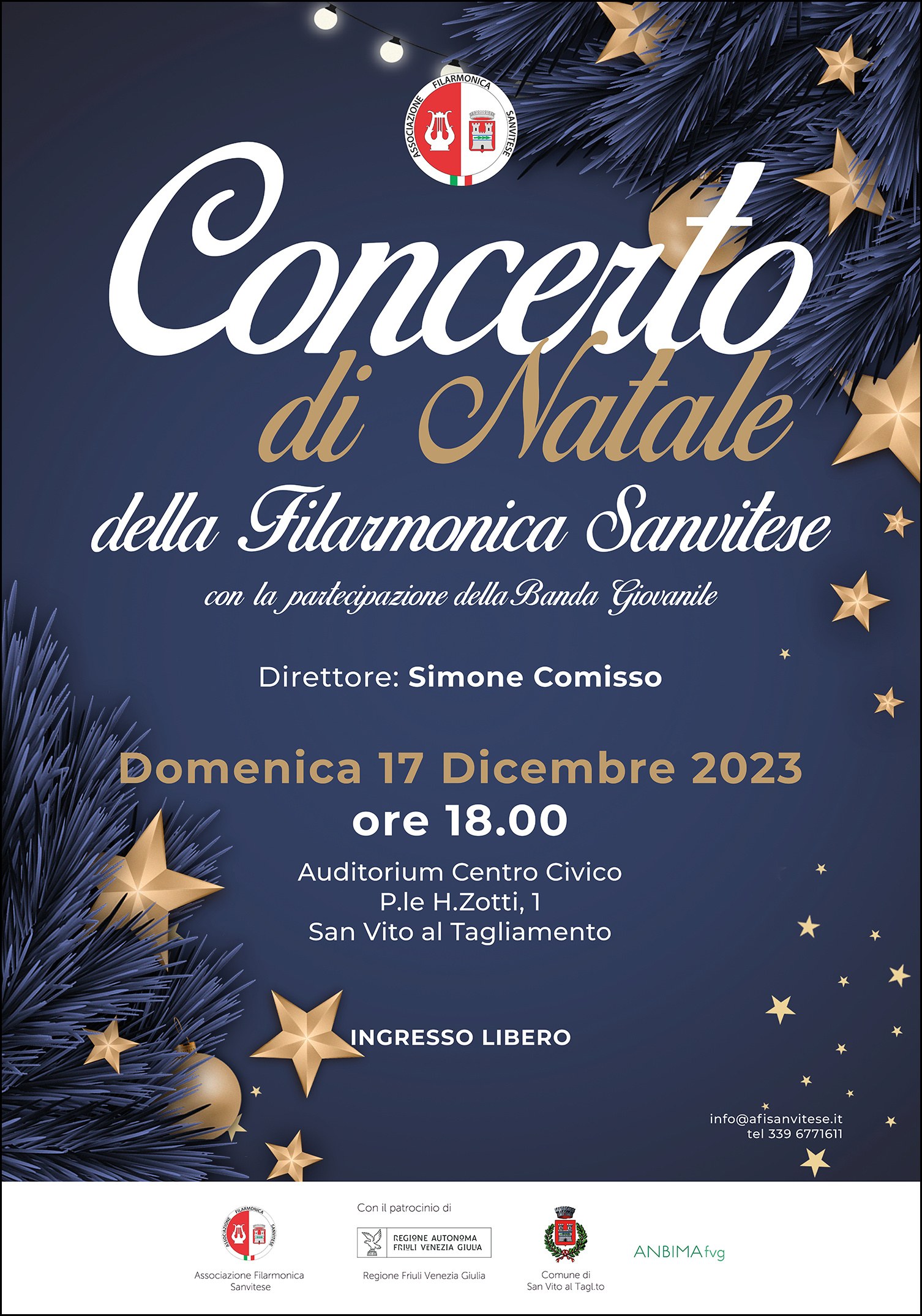 Concerto Di Natale A San Vito Al Tagliamento Anbima Regione Friuli Venezia Giulia 